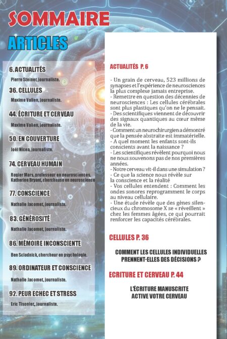 Neuro / Cerveau Science & Conscience N°7 – Image 3